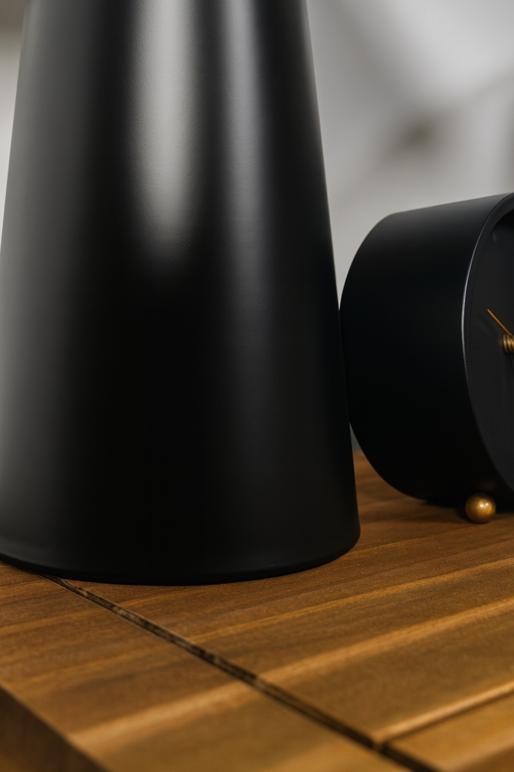 REMO MATTE BLACK CONE TABLE LAMP MODERN MINIMALIST