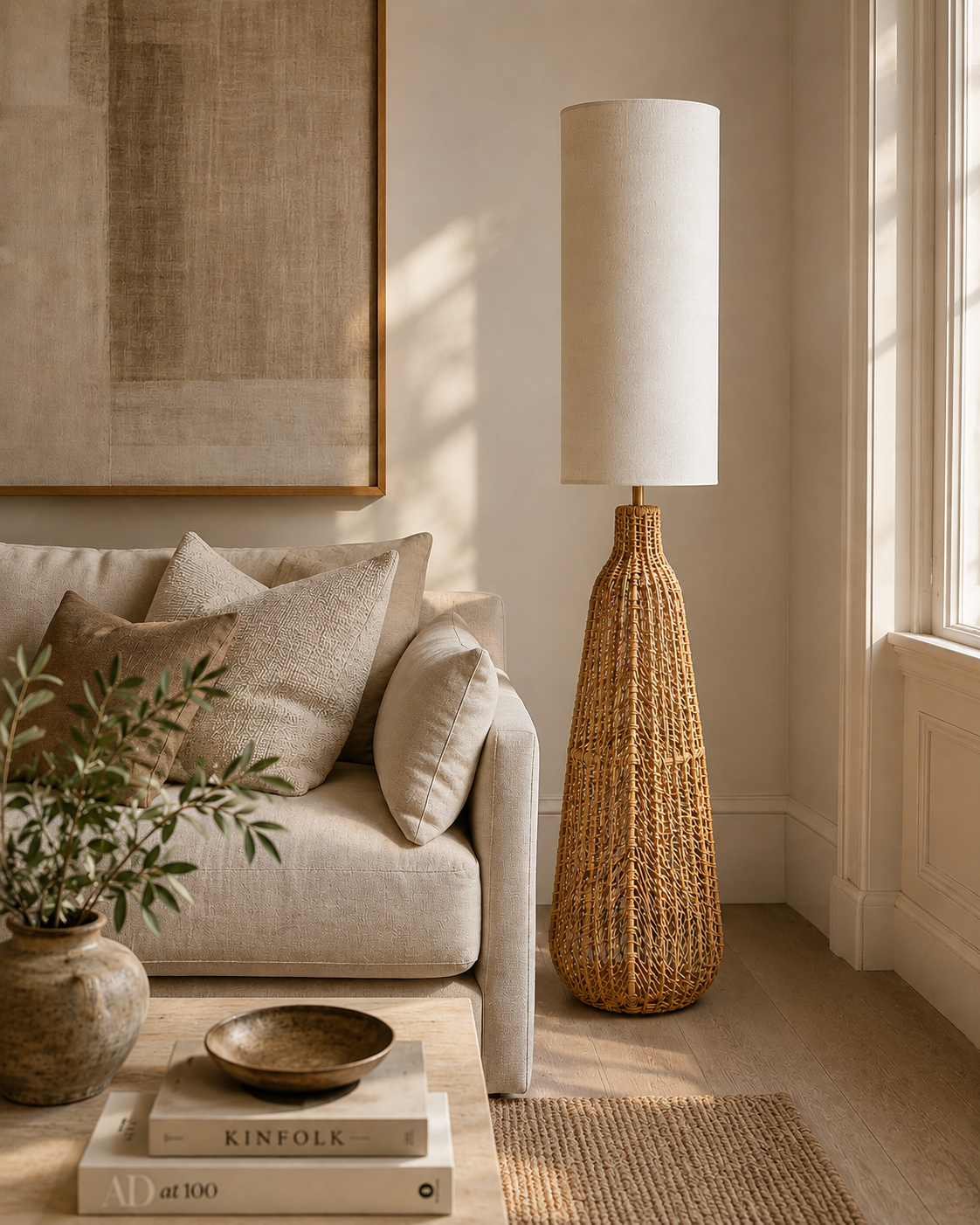 ELARA RATTAN FLOOR LAMP – NATURAL WOVEN STATEMENT LIGHT
