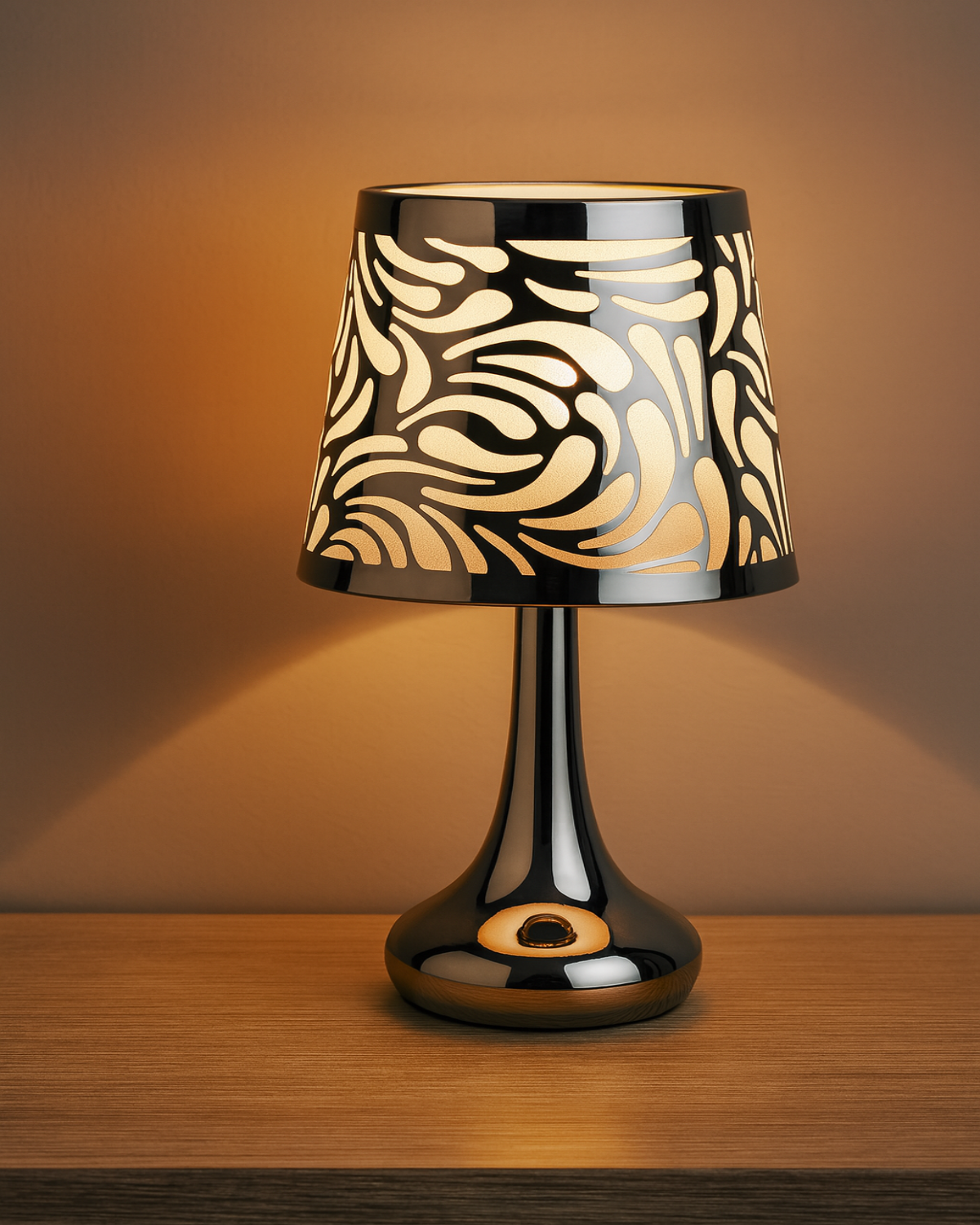COSMOS SWIRL TOUCH LAMP MODERN CHROME