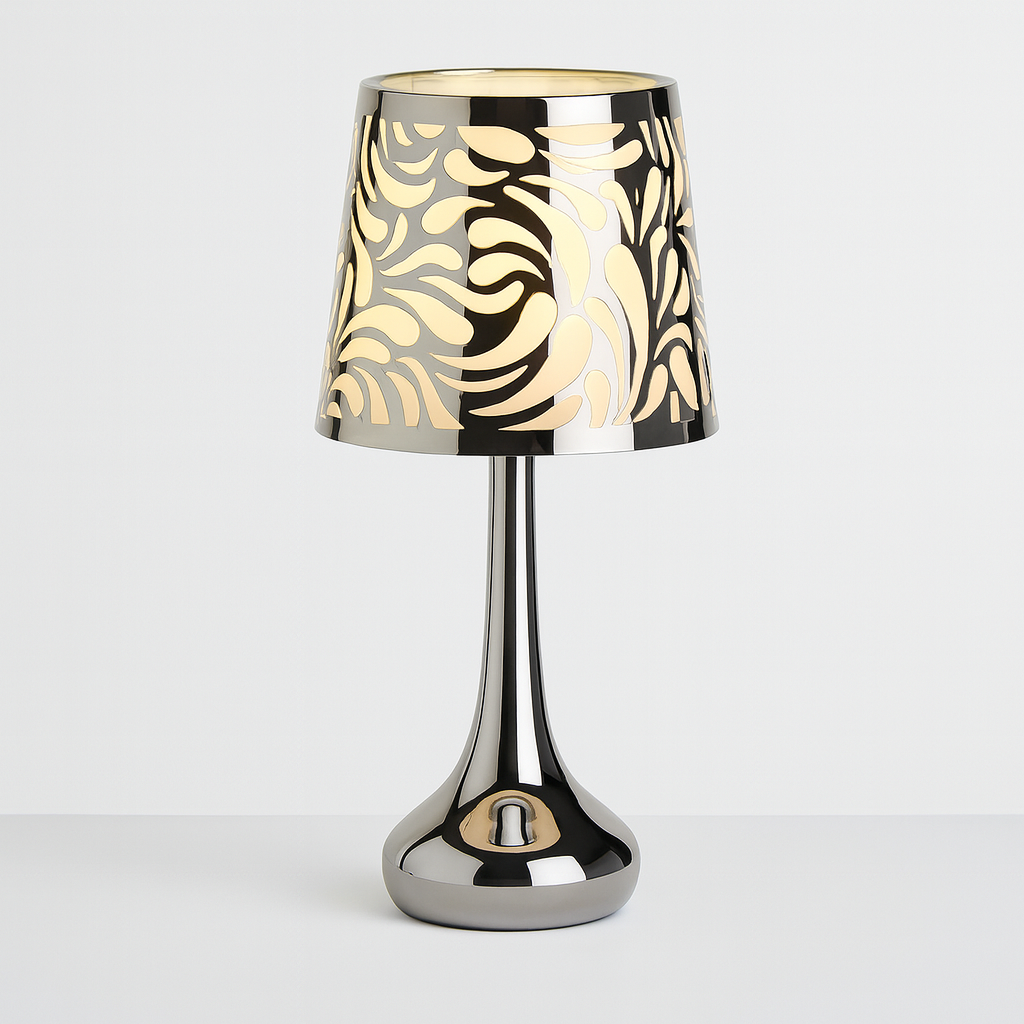 COSMOS SWIRL TOUCH LAMP MODERN CHROME
