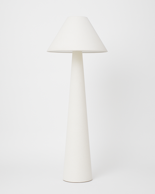 XL WHITE BOULÉ FLOOR LAMP – MODERN