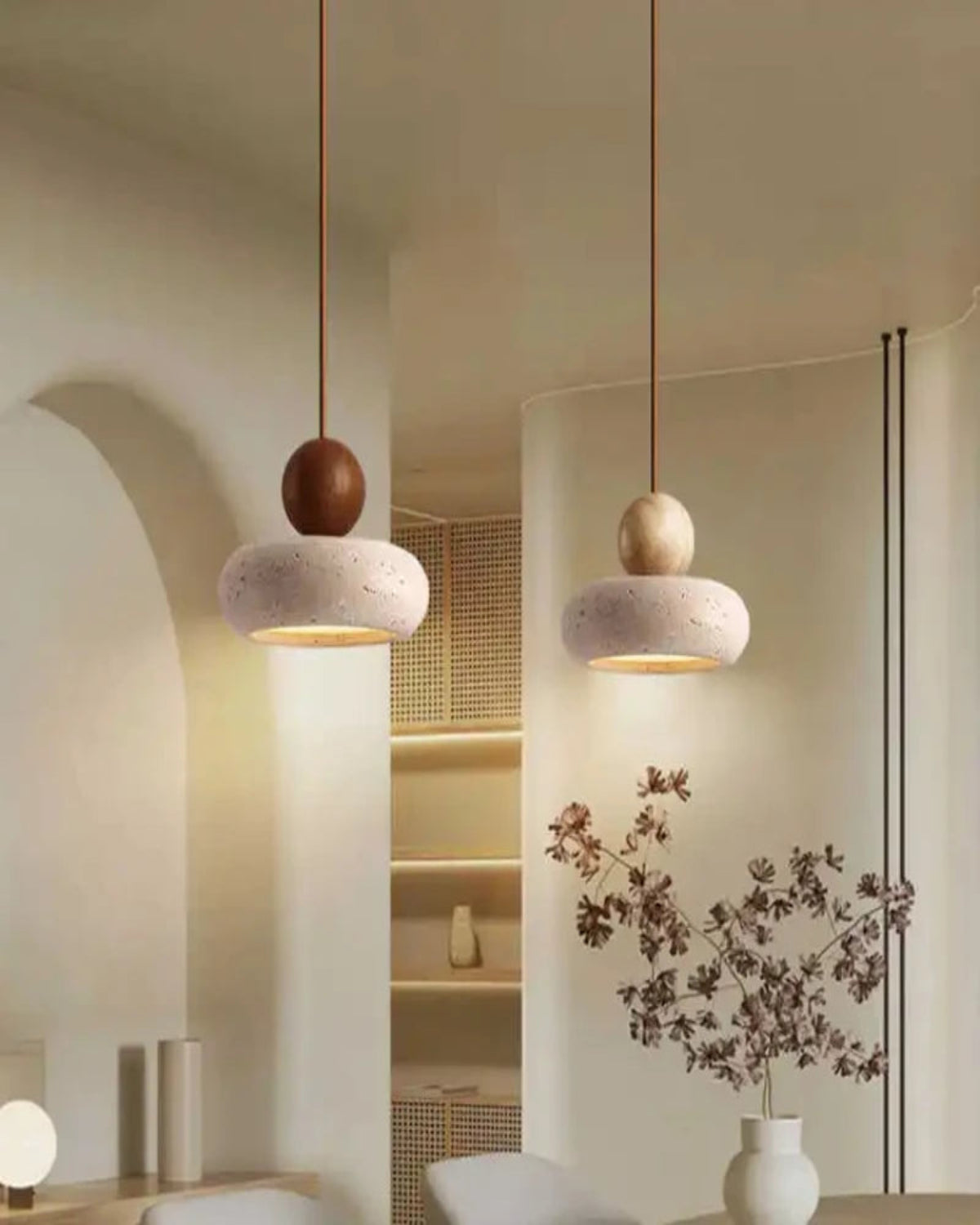 ILEA | STONE PENDANT LIGHT WITH SOFT LED GLOW